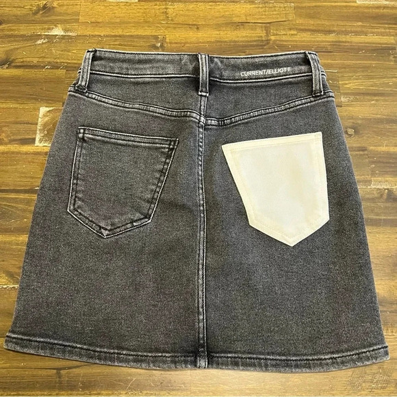 Current/Elliot Mini Skirt Black White Ket Skirt - Picture 2 of 5